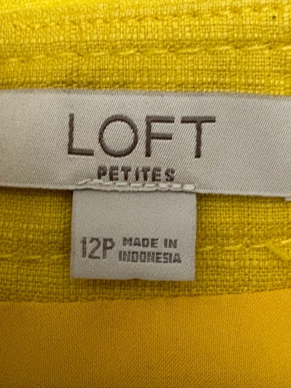 LOFT Sunflower Yellow Faux Button-Front Mini Skirt | Size 12P
